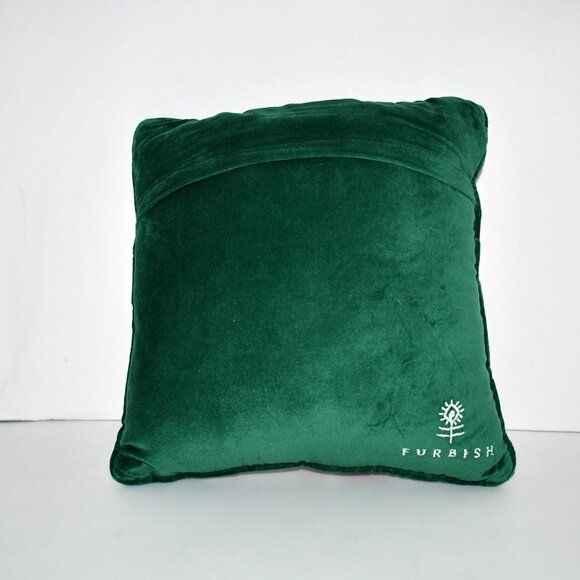 Furbish The Grinch Needlepoint Pillow 11” x 11” NWT - Picture 4 of 4